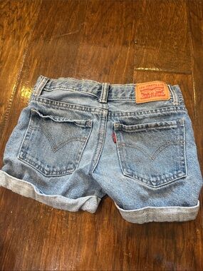 Levi's Girls Light Wash Rolled Cuff Denim Shorts